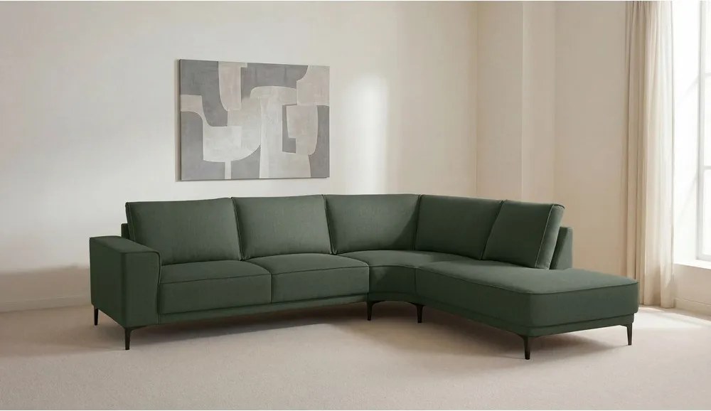 Narożnik (prawostronny) w kolorze khaki Copenhagen – Scandic