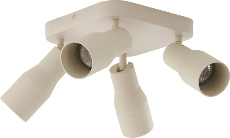 Kwadratowy plafon GU10 beżowy 50 mm 4-punktowy - Stanley