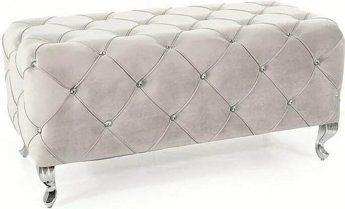 Ławka HESTIA VELVET jasnoszara