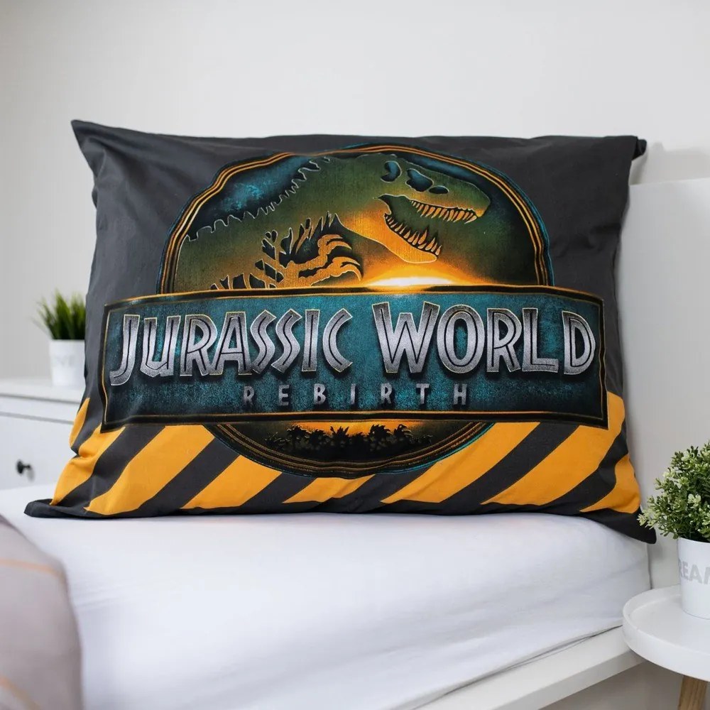 Bawełniana pościel dziecięca jednoosobowa 140x200 cm Jurassic World "T-Rex" – Jerry Fabrics