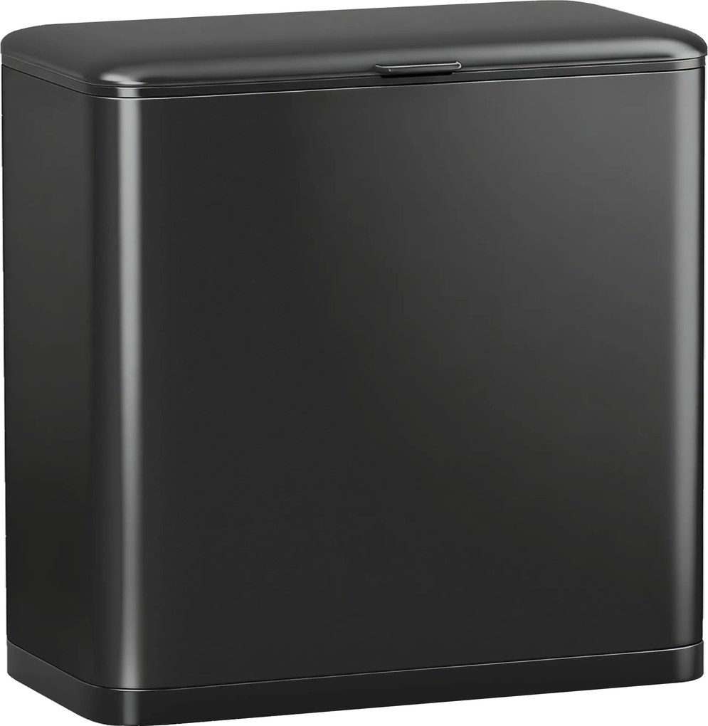 HOMCOM 8 L kosz na śmieci, ustawiany wolnostojąco lub wiszący, stal nierdzewna, czarny