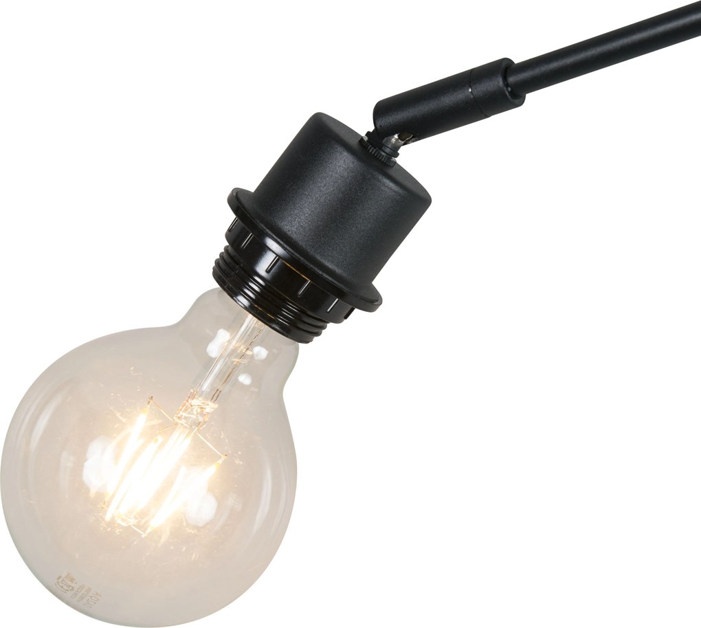 Nowoczesna lampa wisząca czarna bez klosza - Blitz