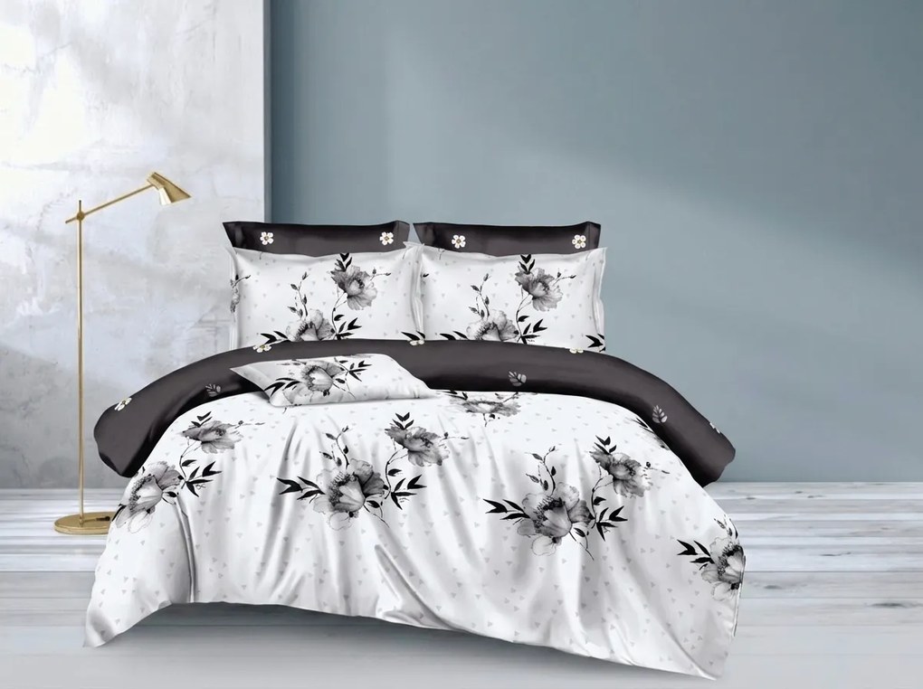 PrzytulneMieszkanie.pl PrzytulneMieszkanie.pl Dwustronna pościel DUO SENSE MONARIA wzorzysta + poszewka na poduszkę 40x50 cm GRATIS Rozmiar pościeli: 70 x 90 cm | 140 x 200 cm