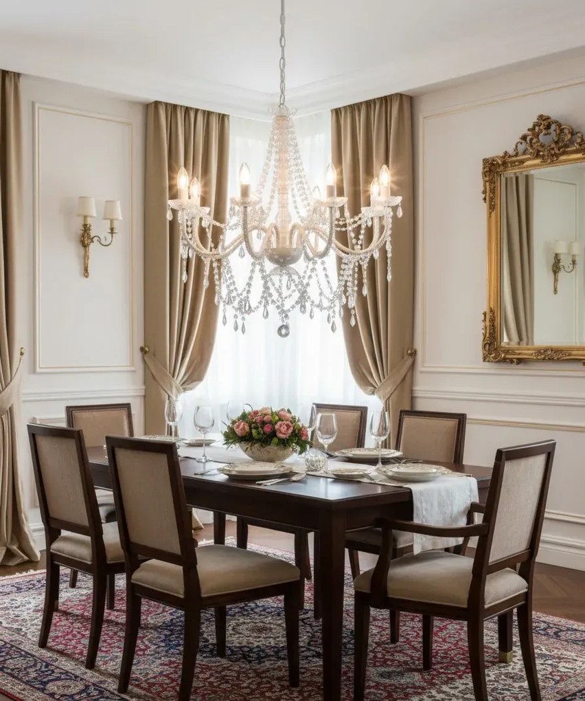 Złoty żyrandol kryształowy świecznikowy - 4X EX98 E2-A64