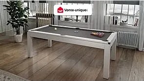 Biały rozkładany stół - Bilard i Ping-pong - Dł.182 x Szer.102 x Wys.80 cm - HENK