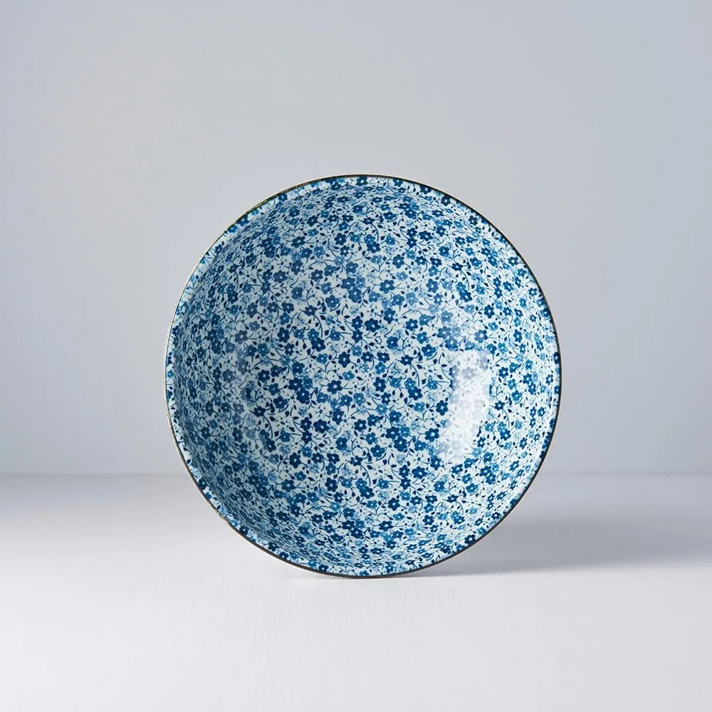 Niebiesko-biała miska ceramiczna MIJ Daisy, ø 21,5 cm