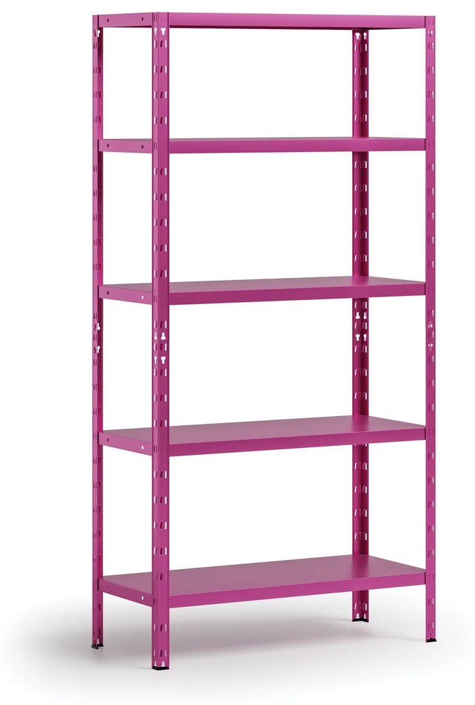 Regał półkowy 1800x900x400 mm, 5 półek, nośność półek 70 kg, fioletowy