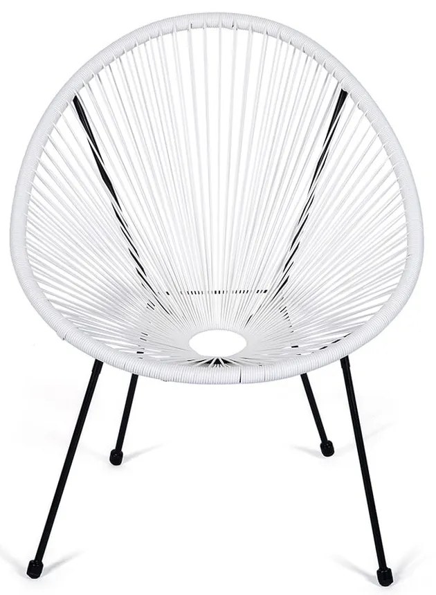Biały metalowy/plastikowy fotel ogrodowy Avocado Comfort – Bonami Selection