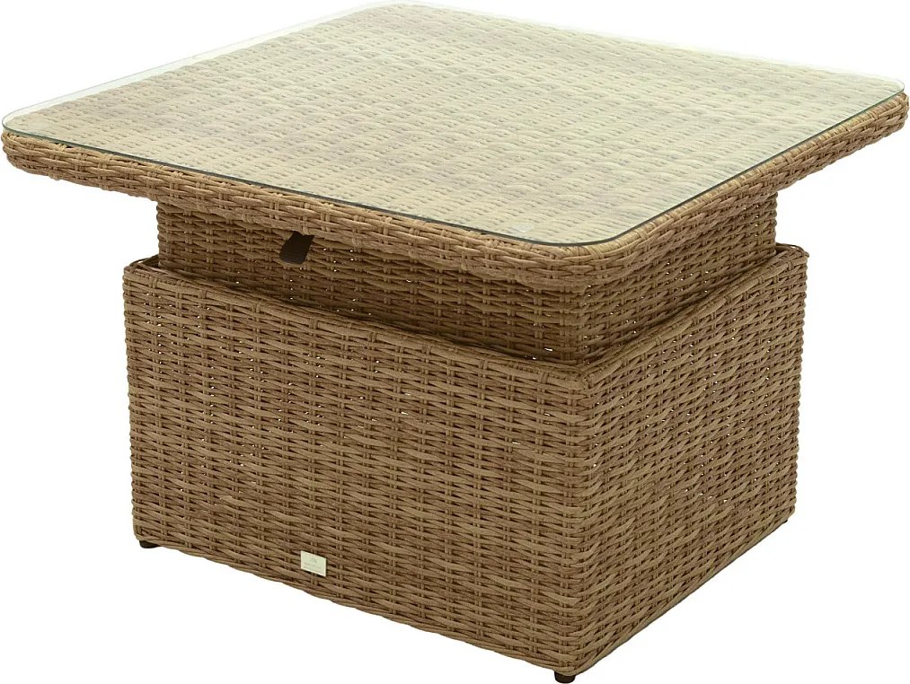 Zestaw rattanowy MALIBU dla 7 osób (beżowo-brązowy)