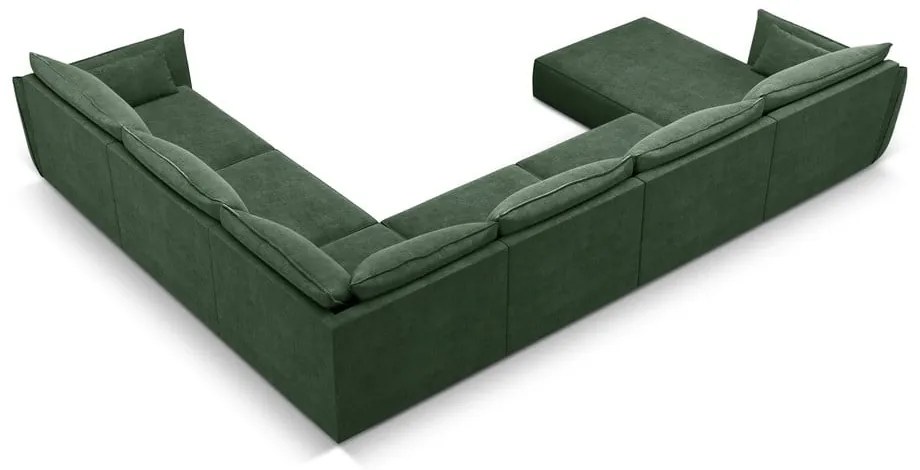 Ciemnozielony narożnik (prawostronny) Vanda – Mazzini Sofas