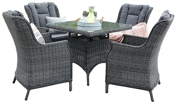 Zestaw do jadalni z rattanu EDEN 1 + 4