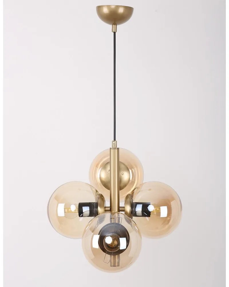 Lampa wisząca w kolorze złota ze szklanym kloszem ø 35 cm Forte – Squid Lighting