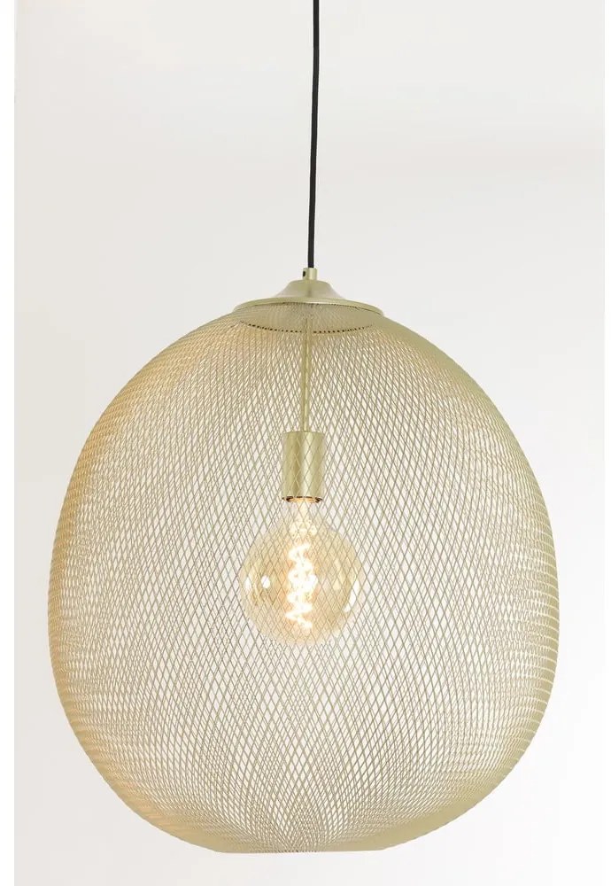 Lampa wisząca w kolorze złota z metalowym kloszem ø 50 cm Moroc – Light &amp; Living