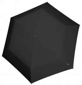 KNIRPS US.050 BLACK WITH ROSE - lekki damski parasol składany na płasko
