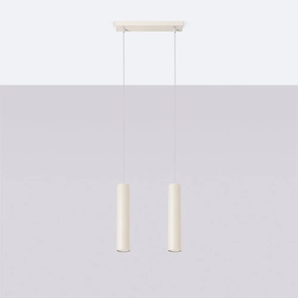 Kremowa lampa wisząca Castro – Sollux