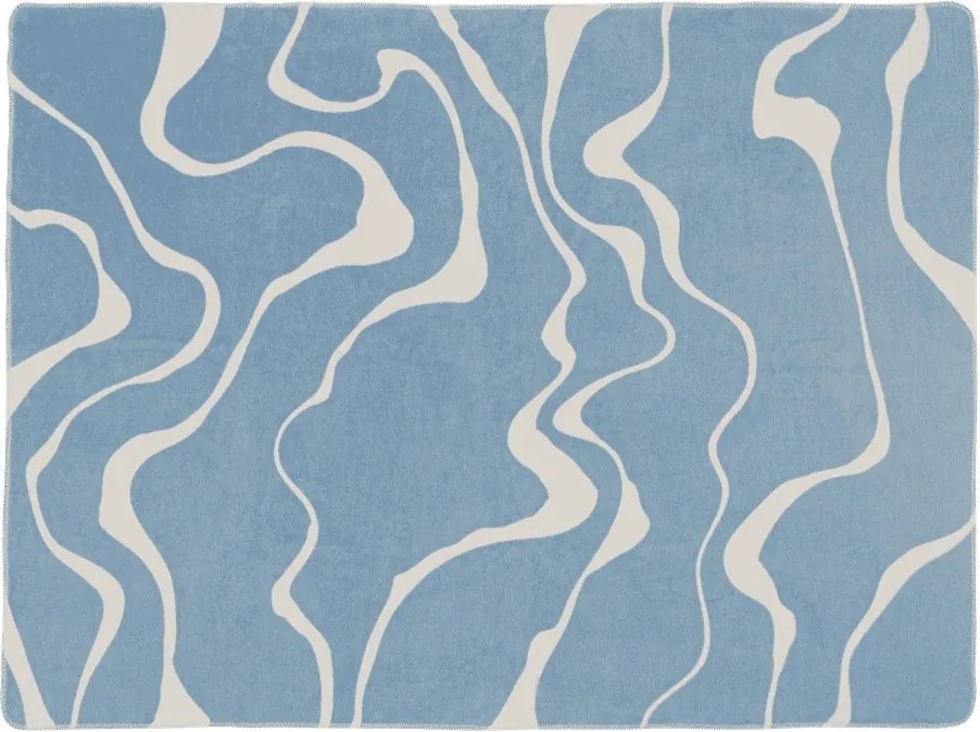 Niebiesko-kremowy koc 150x200 cm Felu – noo.ma