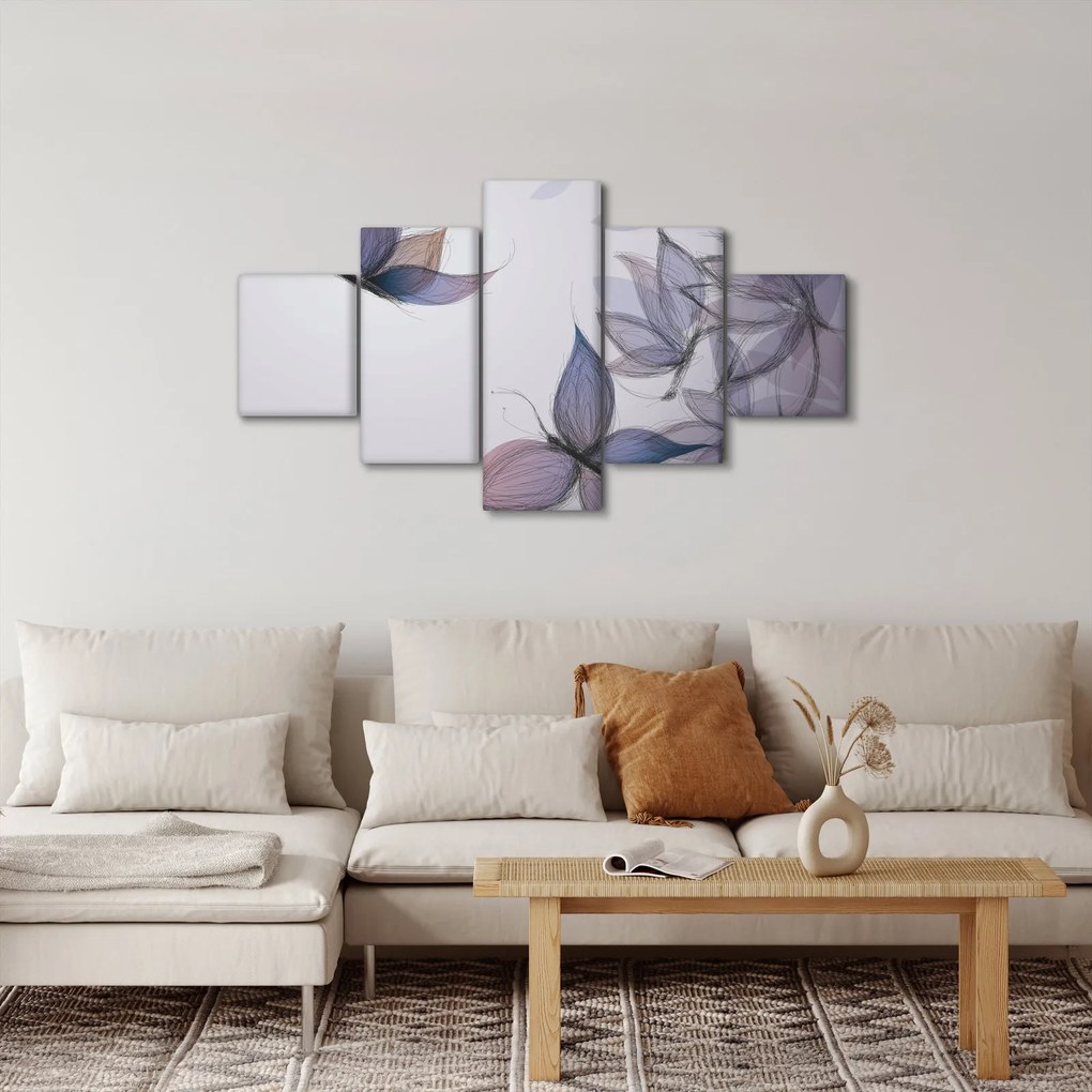 Obraz - Rysowanie motyli (125x70 cm)