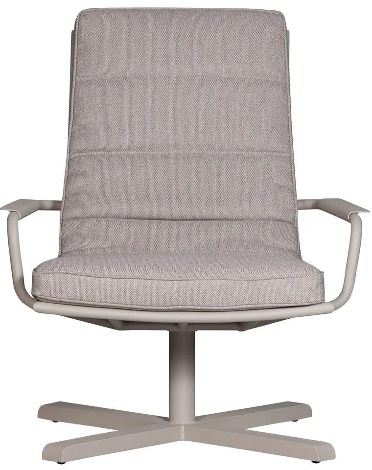 Szarobeżowy metalowy/tapicerowany fotel ogrodowy Coosa – WOOOD