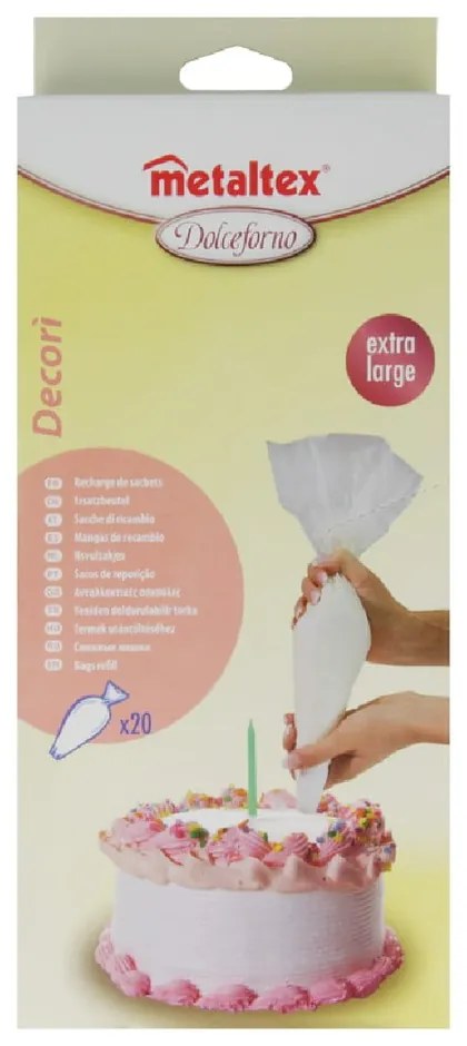 Plastikowy rękaw cukierniczy 20 szt. – Metaltex