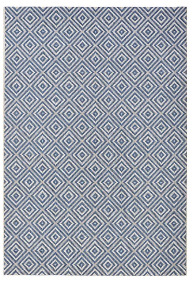 Niebieski dywan odpowiedni na zewnątrz NORTHRUGS Karo, 200x290 cm