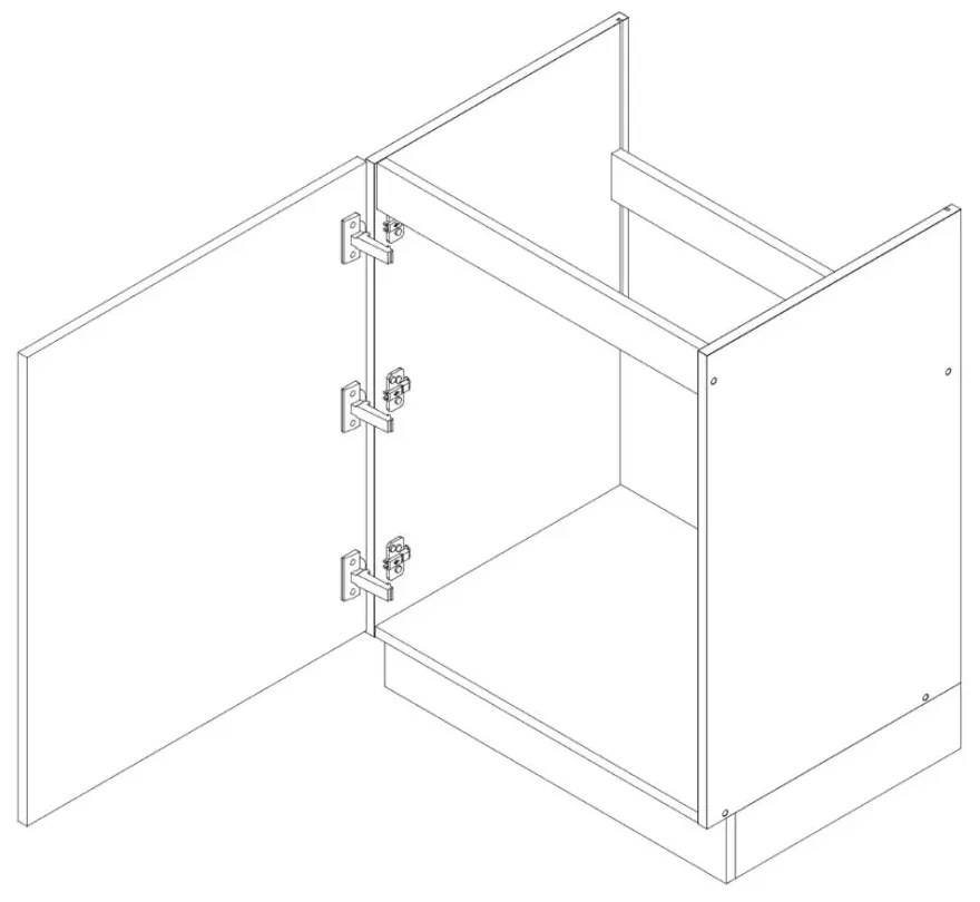 Szafka pod zlew 60 DENIS D60ZL P/L dąb London STOLKAR