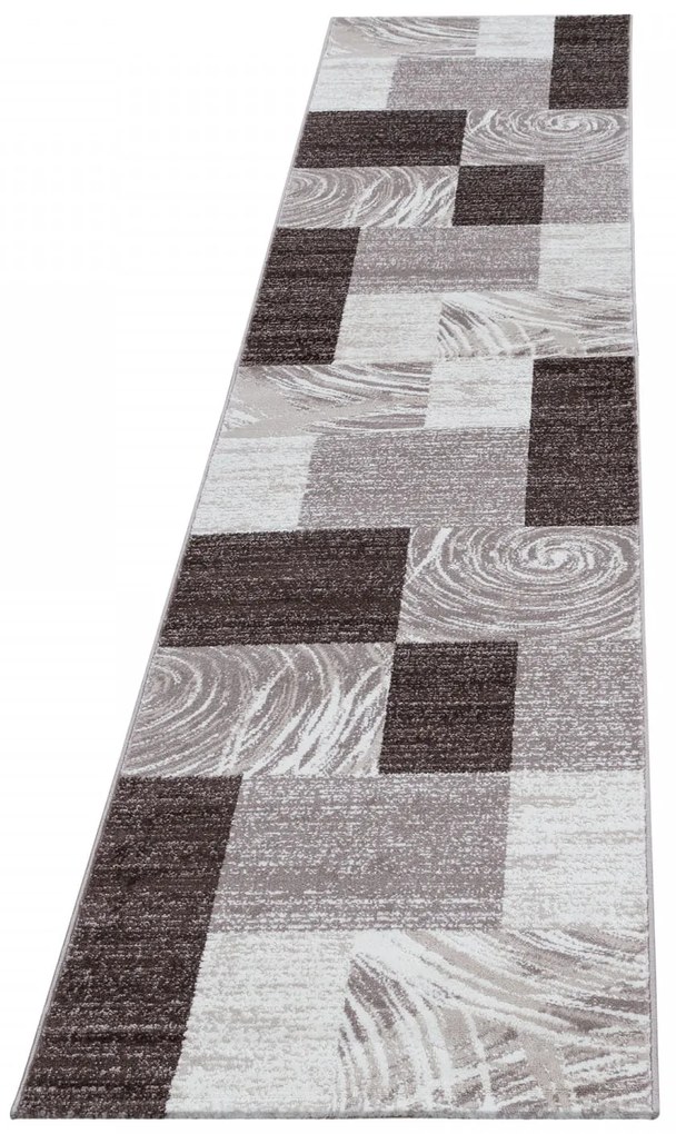 Dywan nowoczesny Parma prostokąty brązowy 80 cm x 300 cm