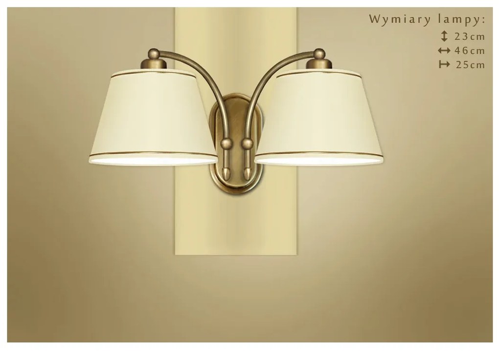 Klasyczny kinkiet mosiężny YA-K2