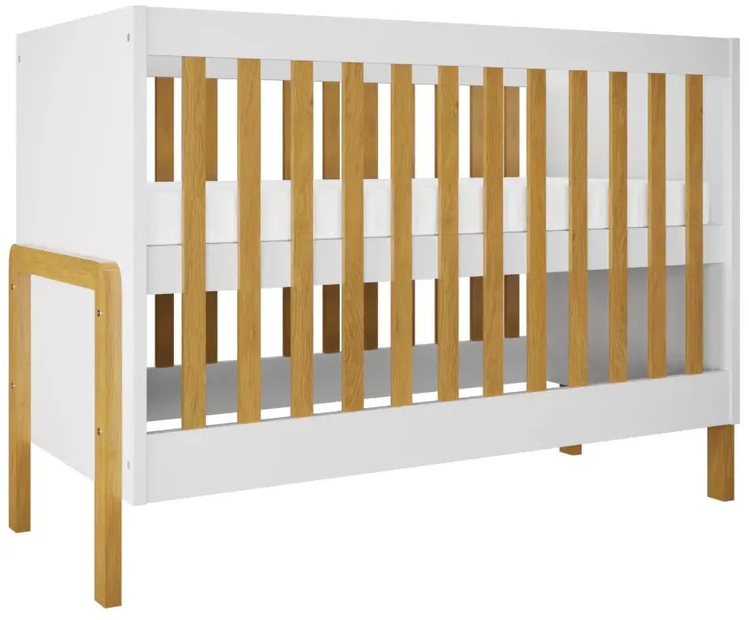 Białe nowoczesne łóżeczko niemowlęce W0-B13