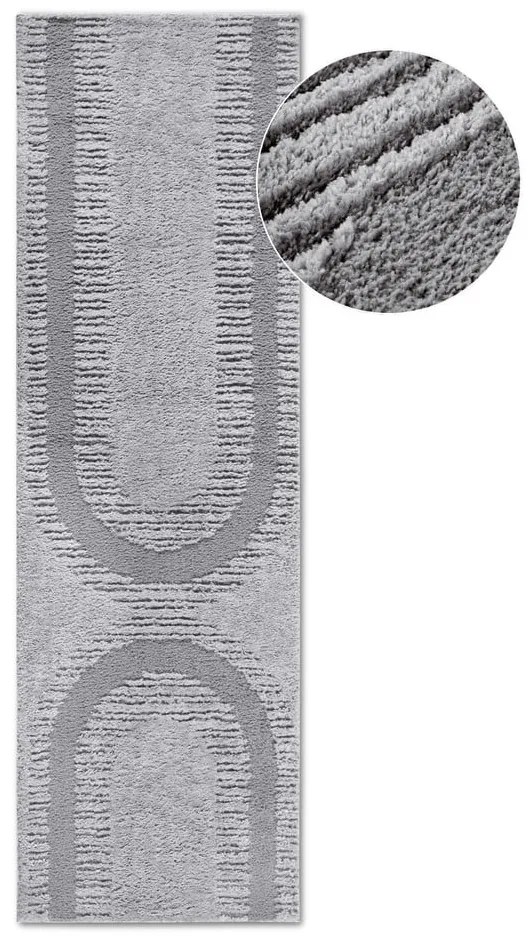 Szary chodnik 80x240 cm Bartoux Light Grey – Elle Decoration