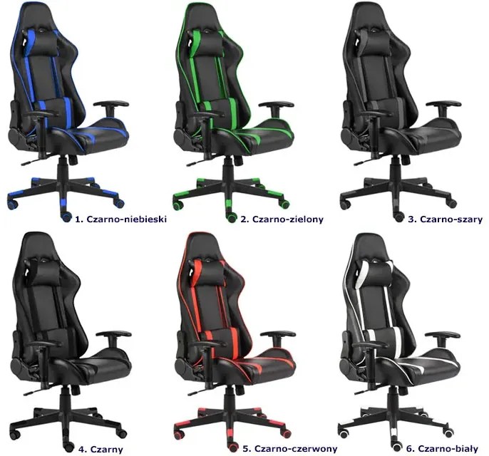 Czarno-zielony obrotowy fotel do grania R8-P21