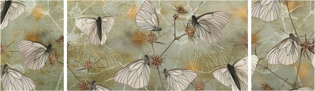 Obraz - Vintage motyle (170x50 cm)