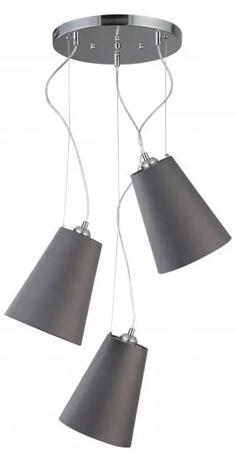 Szara lampa wisząca ø 46 cm Kasel – GTV