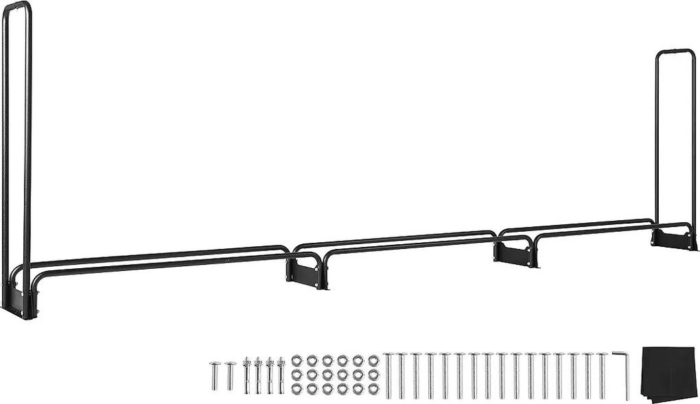12,7 FT Zewnętrzny Stojak na Drewno Opałowe z Pokrywą SucceBuy, Uchwyt na Drewno Opałowe 152"x14,2"x46,1" (Zewnętrzny Stojak na Drewno Opałowe z Pokrywą)