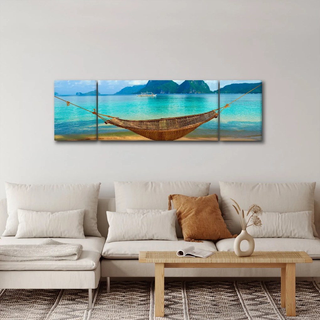 Obraz - Hamak na plaży 3 (170x50 cm)