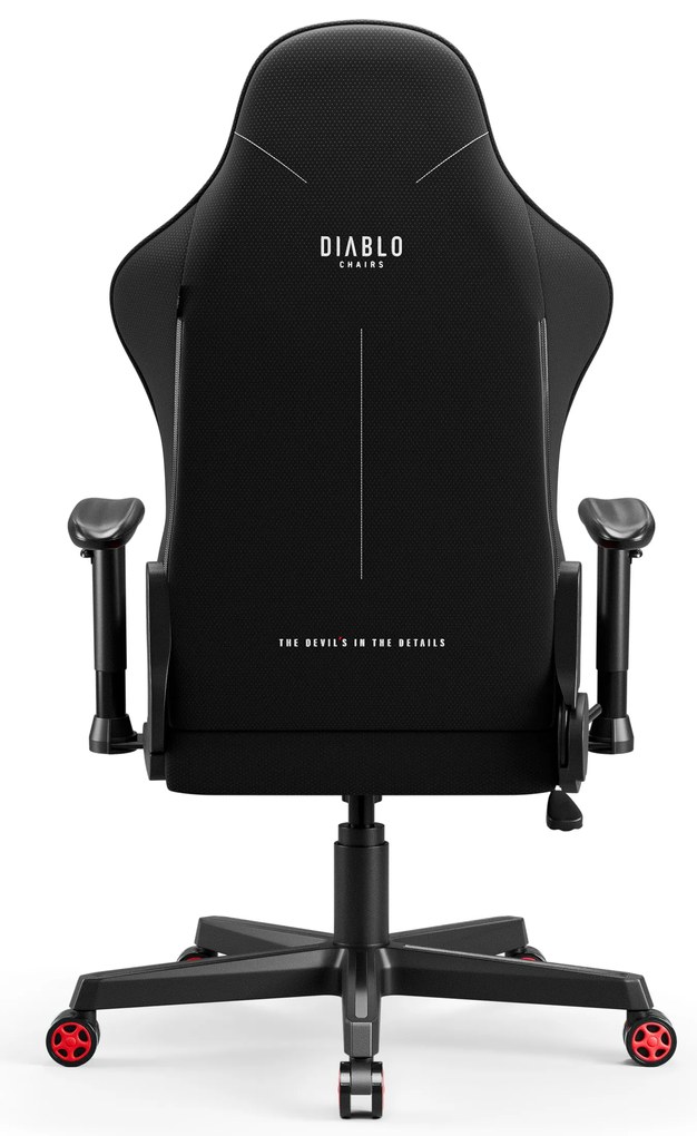 Fotel gamingowy materiałowy czarno-czerwony: Diablo X-Starter