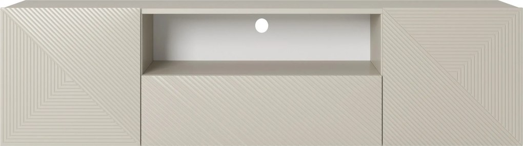 Szafka RTV Asha 167 cm wisząca z szufladą i wnęką - kaszmir