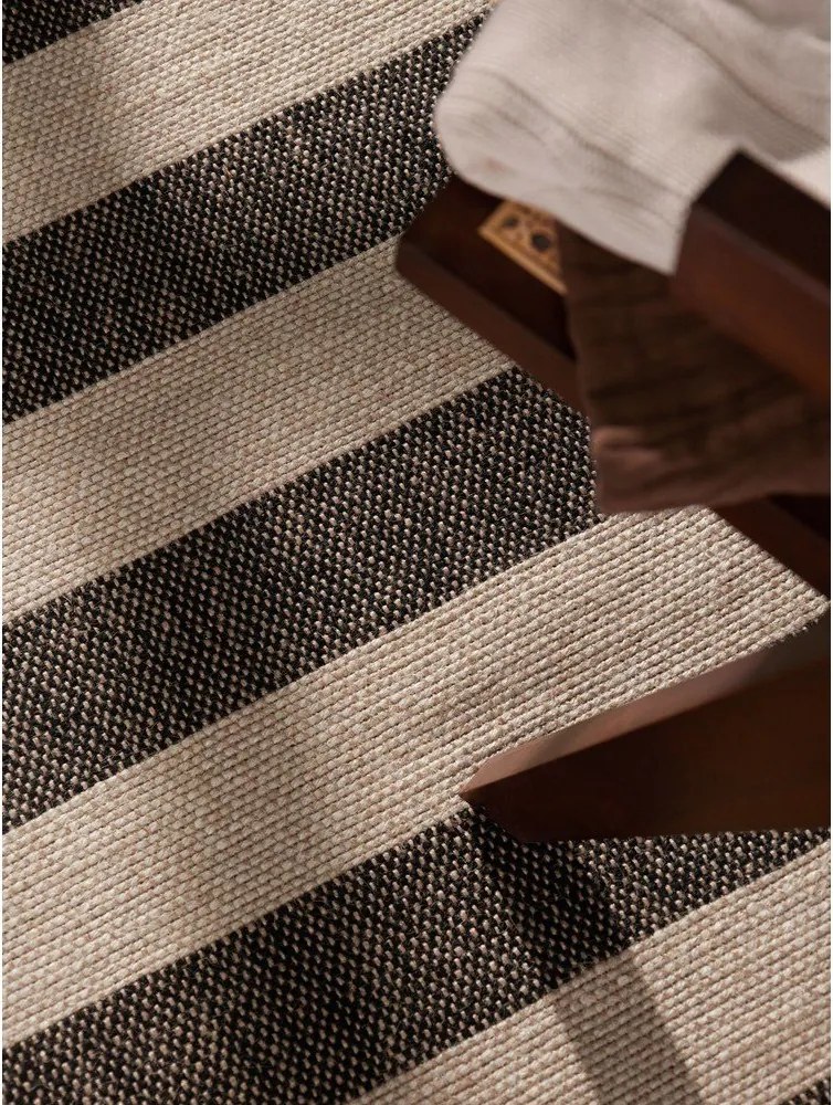 Czarno-kremowy ręcznie tkany dwustronny chodnik z juty 80x200 cm Playa – Hanse Home