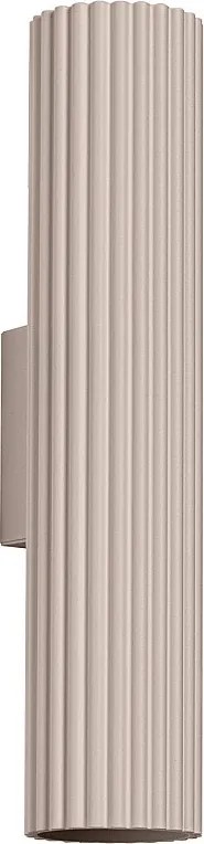 Lampa Ścienna Minimalistyczny Karbon, Aluminium - 2 Źródło - L.6.5 X H.30 Cm - Taupe