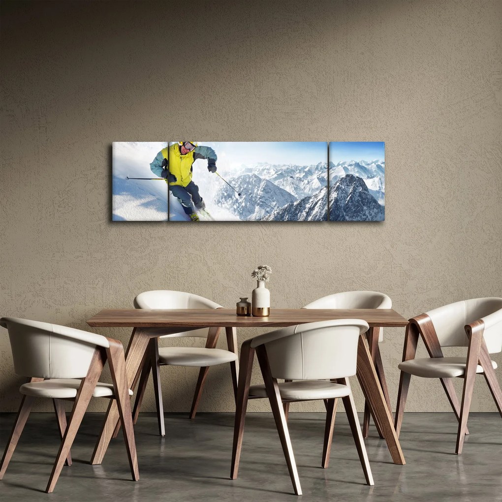 Obraz - Narciarz (170x50 cm)