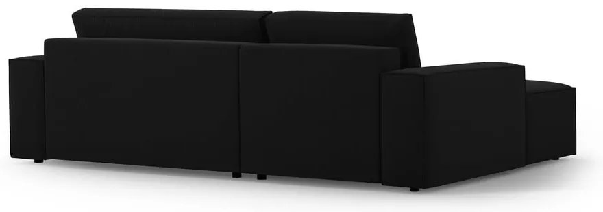 Czarny rozkładany narożnik (lewostronny) Jodie – Micadoni Home