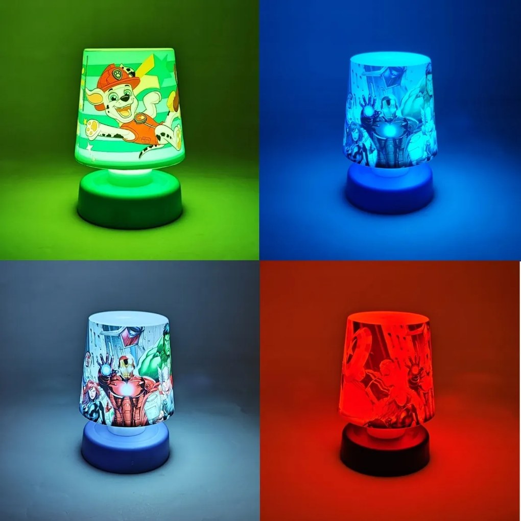 LED dziecięca lampka nocna PSI PATROL 11 cm różowa