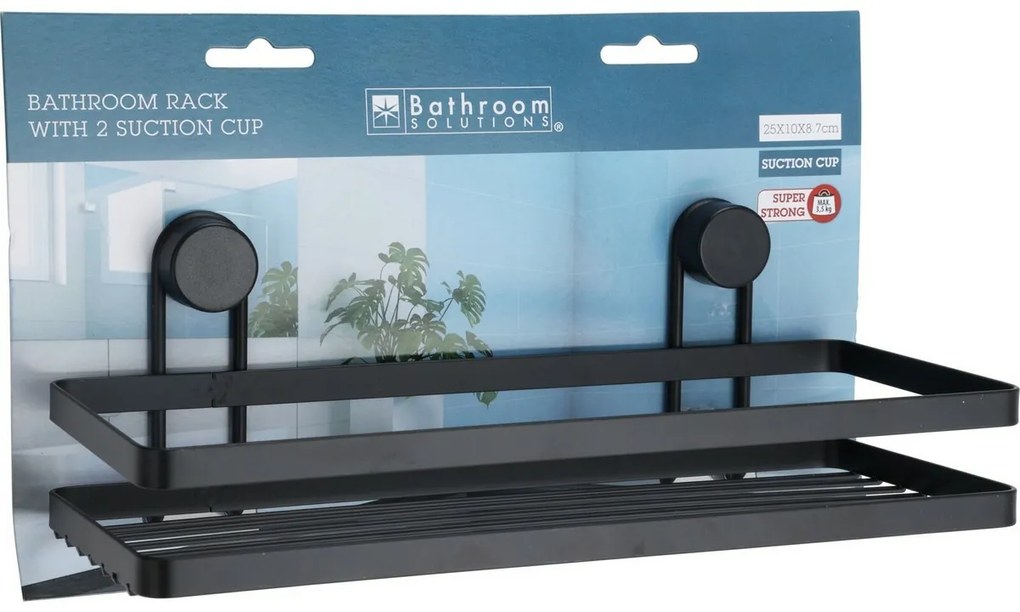 Bathroom Solutions Metalowa półka łazienkowa 25 x 10 x 8,7 cm