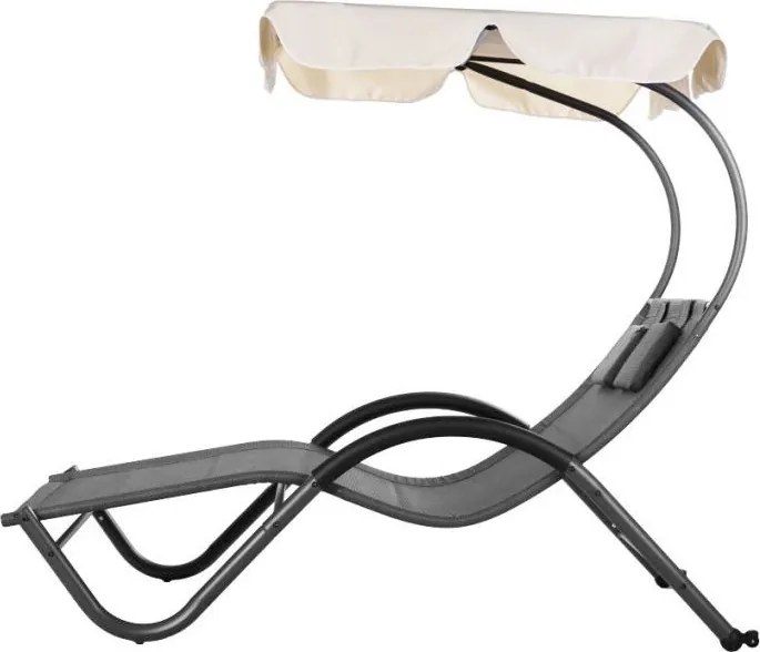 Leżak ogrodowy dla dwóch osób Sunset 303 z regulowanym daszkiem