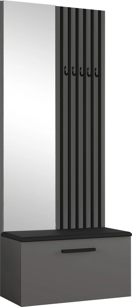 Masseno Garderoba MODULO 80,6/204/40 cm do Przedpokoju Nowoczesna Szara