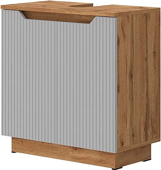 Szafka pod umywalkę dąb/szary w paski 59.8x32x62.1 lotta