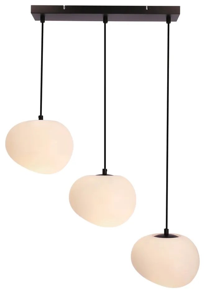 Czarno-biała lampa wisząca Stones – Candellux Lighting