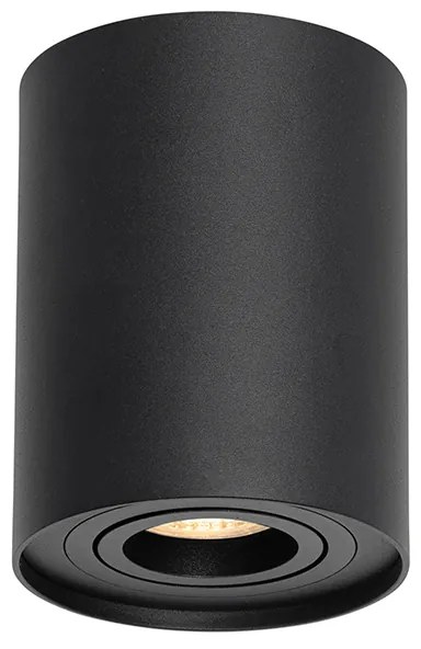 Nowoczesny reflektor sufitowy czarny obrotowy i pochylany - Rondoo up