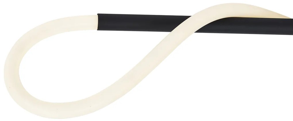 Nowoczesna lampa sufitowa czarna z wbudowaną diodą LED z 3-stopniową regulacją ściemniania - Keri