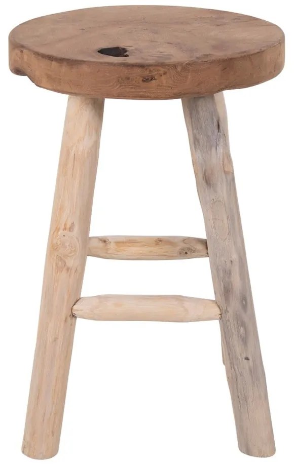 Tekowy stołek z 4 nogami House Nordic Badia, ø 30 cm