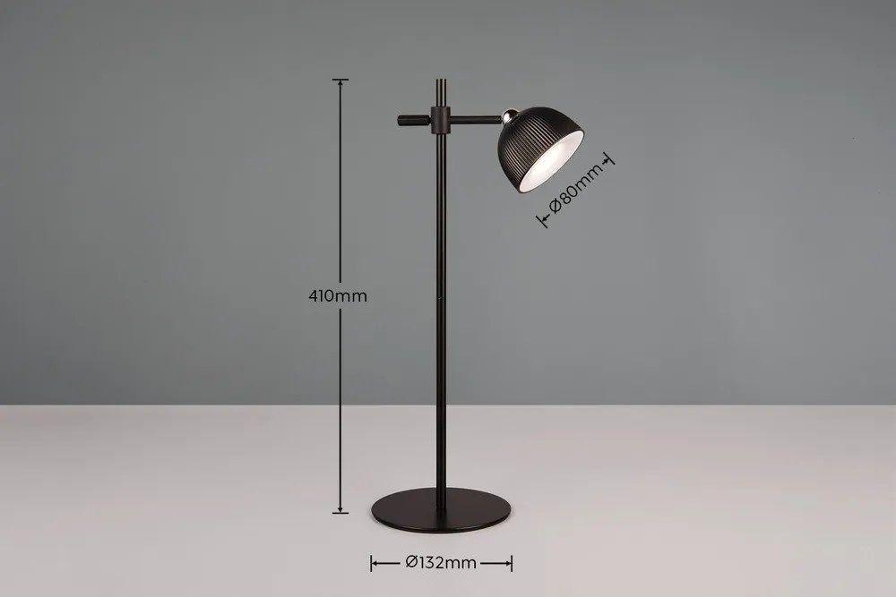 Czarna lampa stołowa LED ze ściemniaczem i klipsem (wys. 41 cm) Maxima – Reality